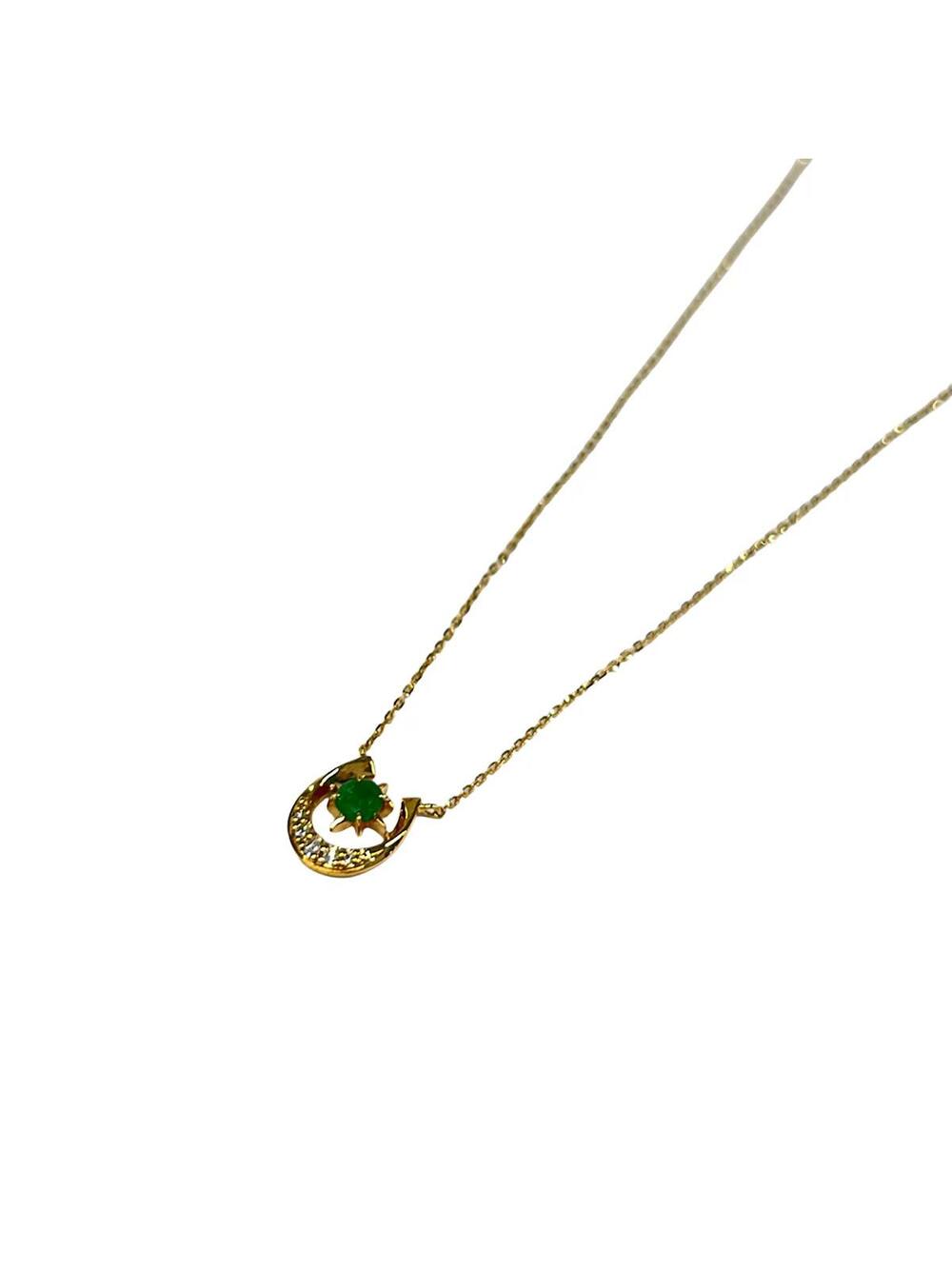 Star Jewelry 18K Yellow Gold Green #278549S64B